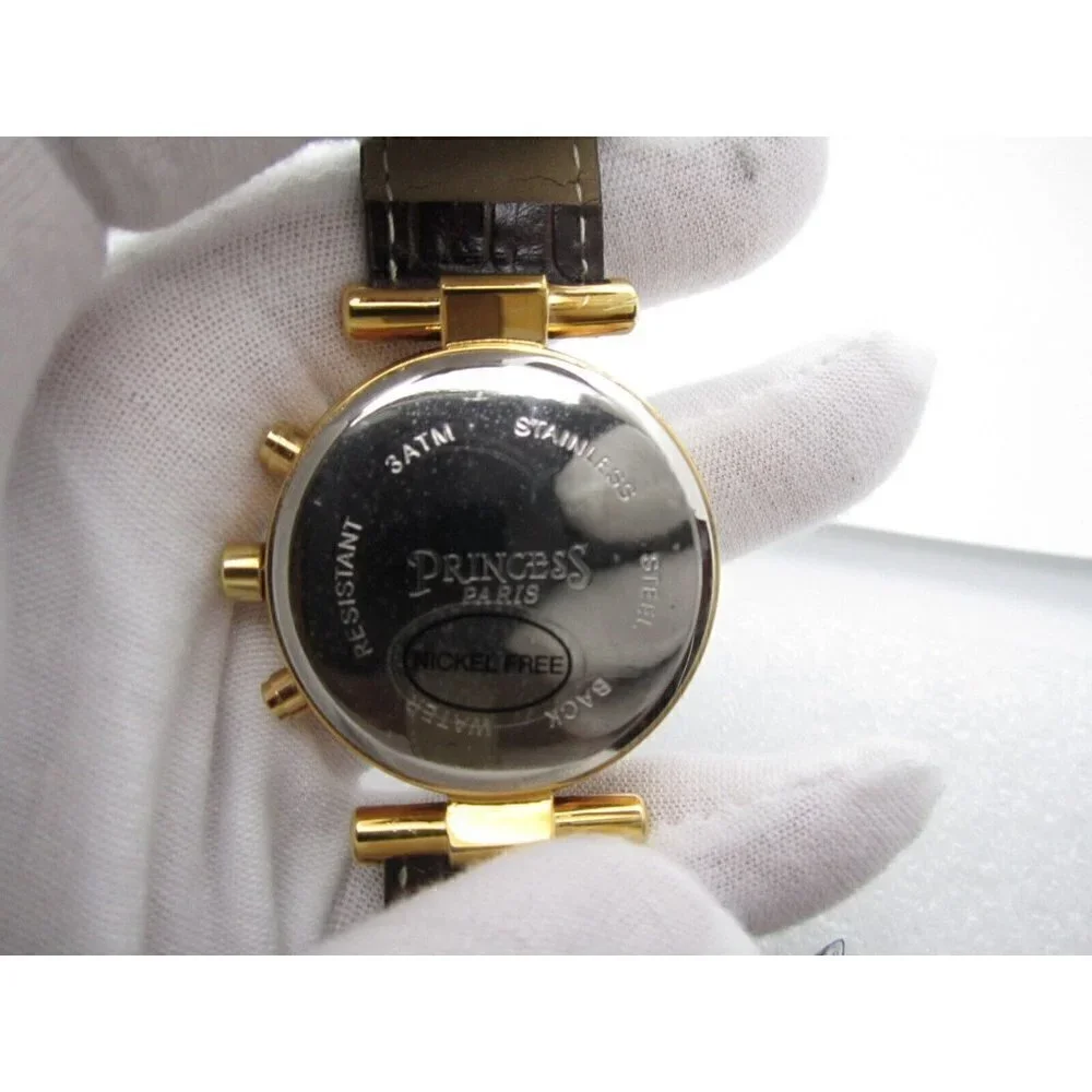Women Princess Paris Chrono Quartz WR Analog 37mm Dial Causal Round Watch (F773)